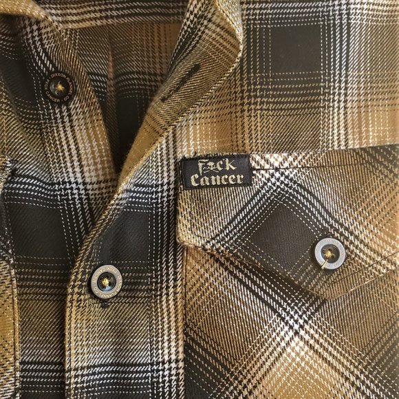 Dixxon Flannel F*CK CANCER Men's SMALL - Picture 4 of 7